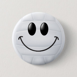 Volleyball Face.png 2 Inch Round Button