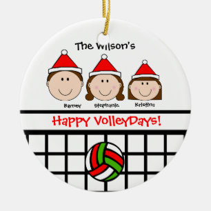 VolleyBall Family 3 (girl) Personalize Ornament