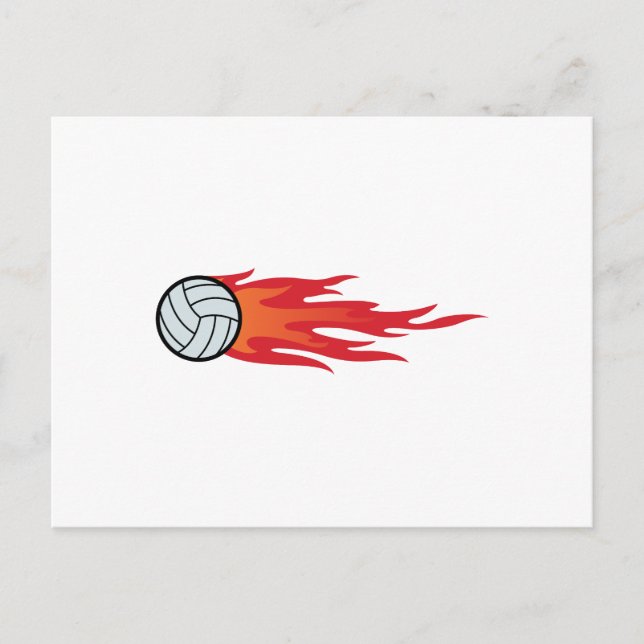 Volleyball Flames Postcard (Front)