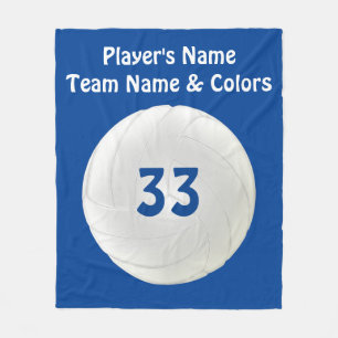 Volleyball Fleece Blankets, Your TEXT and COLORS Blanket
