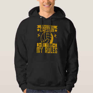 Volleyball For Men And Women Captain My Team My Ru Hoodie