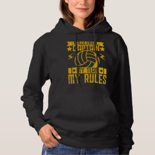 Volleyball For Men And Women Captain My Team My Ru Hoodie