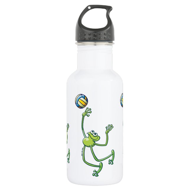 Volleyball Frog 532 Ml Water Bottle (Front)