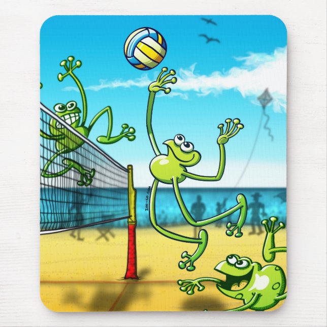 Volleyball Frog Mouse Pad (Front)