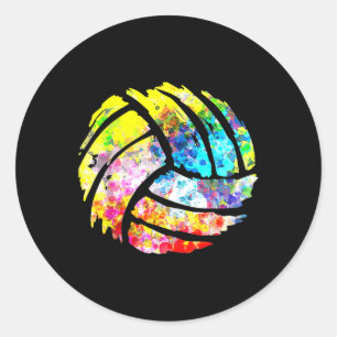 Volleyball Fun gifts for dad mom player coach Classic Round Sticker