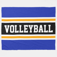 VOLLEYBALL Fun Royal Blue Orange Black Stripes