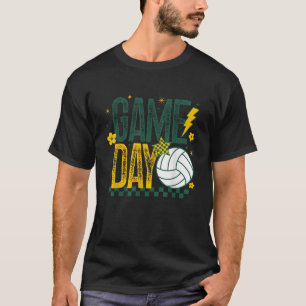 Volleyball Game Day Retro Girls Volleyball Mom Gre T-Shirt