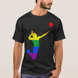Volleyball Gay Pride LGBTQ Volleyball Player T-Shirt