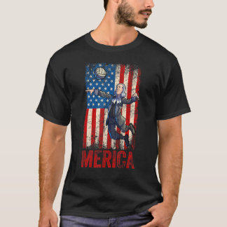 Volleyball George Washington 4th Of July Boys Kids T-Shirt