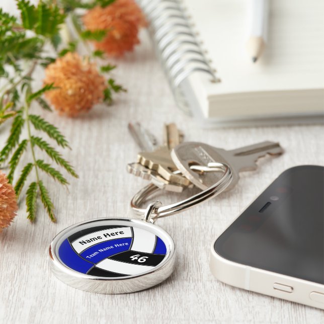 Volleyball Gift Ideas for Senior Night Personalize Keychain (Side)