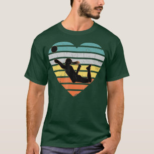 Volleyball Gifts for n Girls Retro Vintage Heart T-Shirt