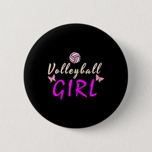 Volleyball Girl  2 Inch Round Button