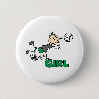 Volleyball Girl 2 Inch Round Button