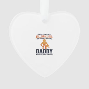 Volleyball Girl Daddy Vintage Engraving Shirt Desi Ornament