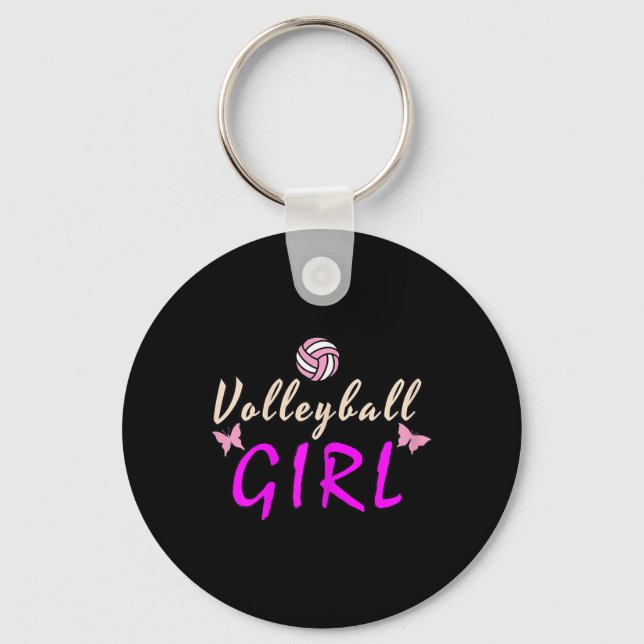 Volleyball Girl  Keychain (Front)