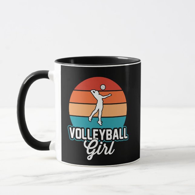 Volleyball Girl mug personalize with your name (Left)