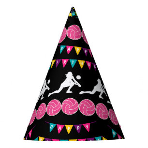 Volleyball Girl Player Birthday Party Hat