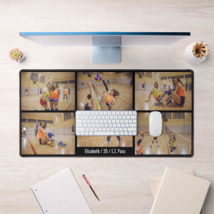 Volleyball Girl Player Personalize Images Desk Mat