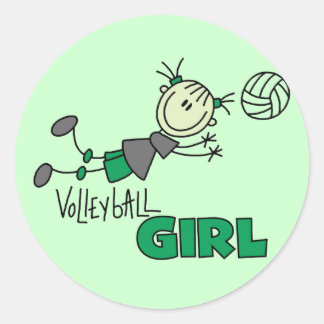 Volleyball Girl Tshirts and Gifts Classic Round Sticker