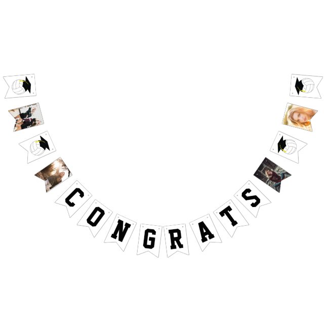 Volleyball Graduation Sports Bunting Flags (All)