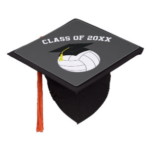 Volleyball Graduation Sports Grey Cap Topper