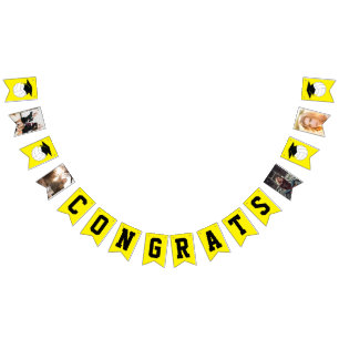 Volleyball Graduation Sports Yellow Bunting Flags