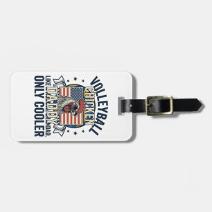 Volleyball Grandad Vintage Funny Shirt Design_1 Luggage Tag
