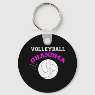 Volleyball Grandma  Support Keychain