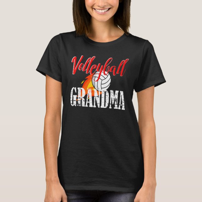 Volleyball Grandma Volleyball T-Shirt (Front)