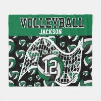 Volleyball - Green, Black and White