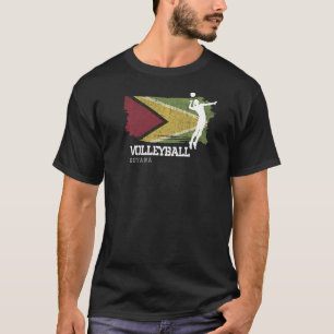 Volleyball Guyana Flag Girls Volleyball Women T-Shirt