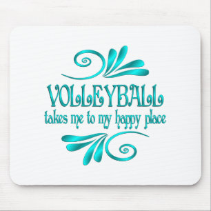 Volleyball Happy Place Mouse Pad