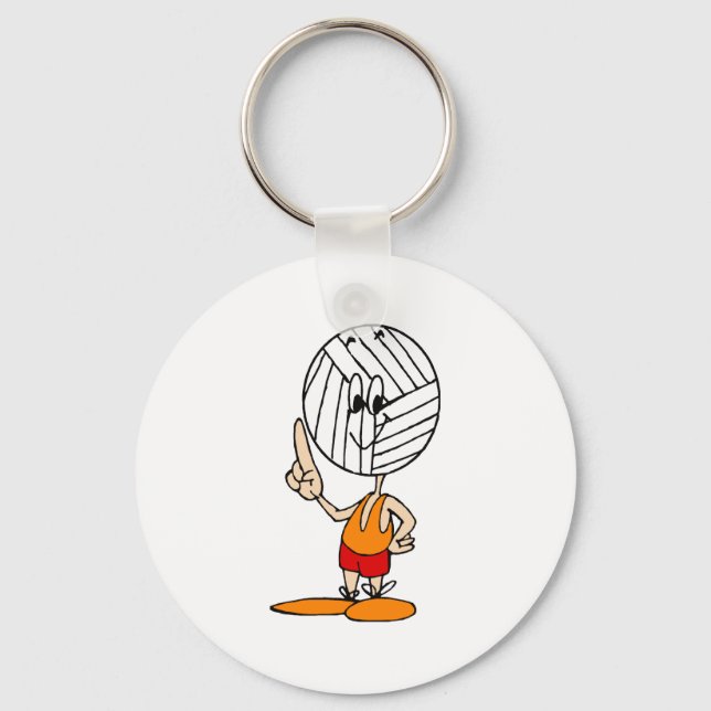 Volleyball Head Keychain (Front)