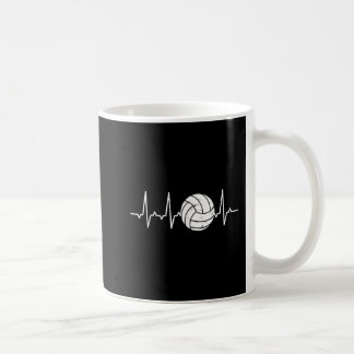 Volleyball Heartbeat Cute Fun Coffee Mug