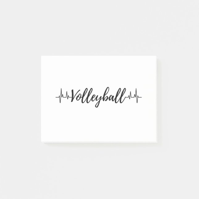 Volleyball Heartbeat Post-it Notes (Front)