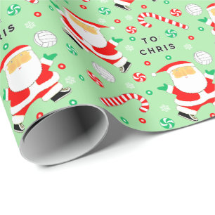 Volleyball Holiday Gift Wrapping Paper