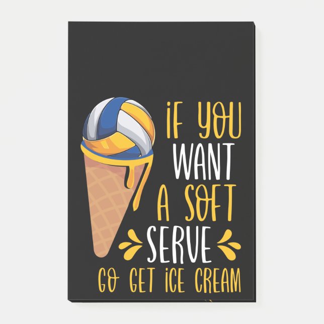 Volleyball ice cream post-it notes (Front)
