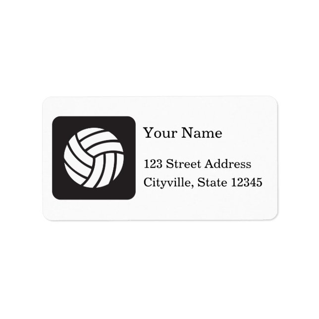 Volleyball Icon Label (Front)