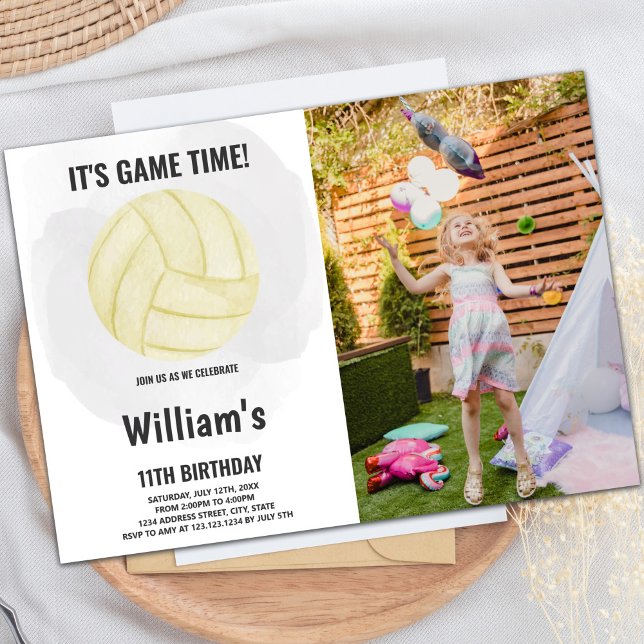 Volleyball Invitations with photo (Volleyball Invitations with photo)