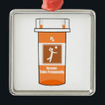 Volleyball Is My Drug Metal Ornament<br><div class="desc">Just go play volleyball,  it's your gig,  your drug. This funny design shows a pill bottle with a volleyball symbol on it.</div>