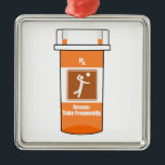 Volleyball Is My Drug Metal Ornament<br><div class="desc">Just go play volleyball,  it's your gig,  your drug. This funny design shows a pill bottle with a volleyball symbol on it.</div>