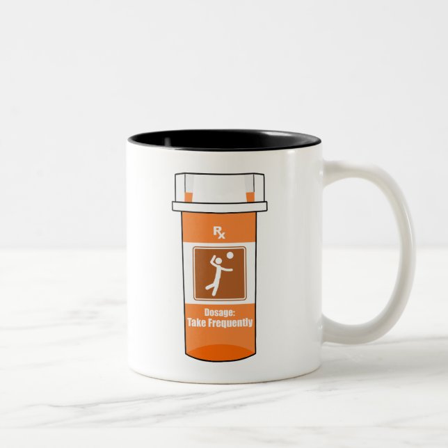 Volleyball Is My Drug Two-Tone Coffee Mug (Right)