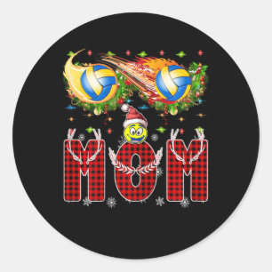 Volleyball Is My Valentines Funny Xmas Volleyball Classic Round Sticker