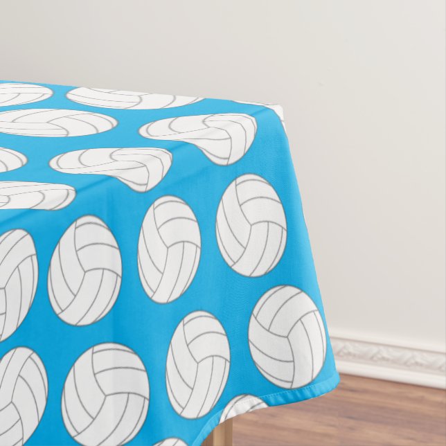 Volleyball Kids Birthday Party Sports Tablecloth (In Situ)