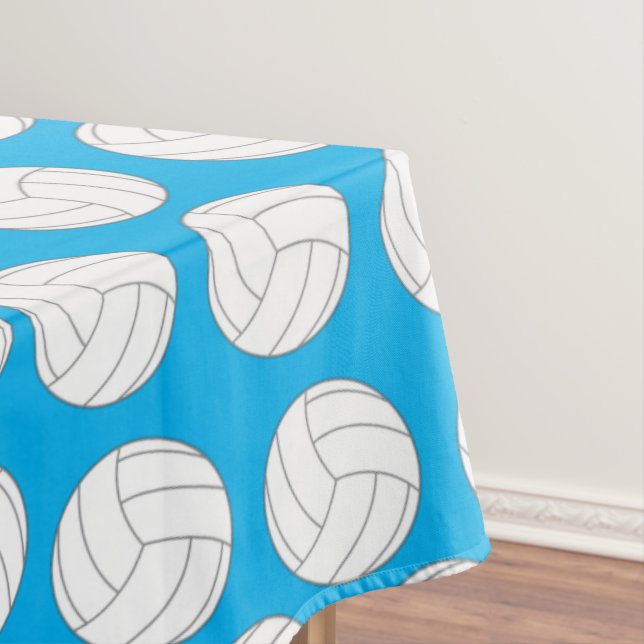 Volleyball Kids Birthday Party Sports Tablecloth (In Situ)