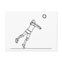 volleyball libero line drawing