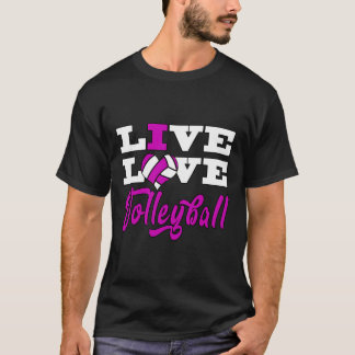 Volleyball Long Sleeve Shirt Live Love Teen Girls