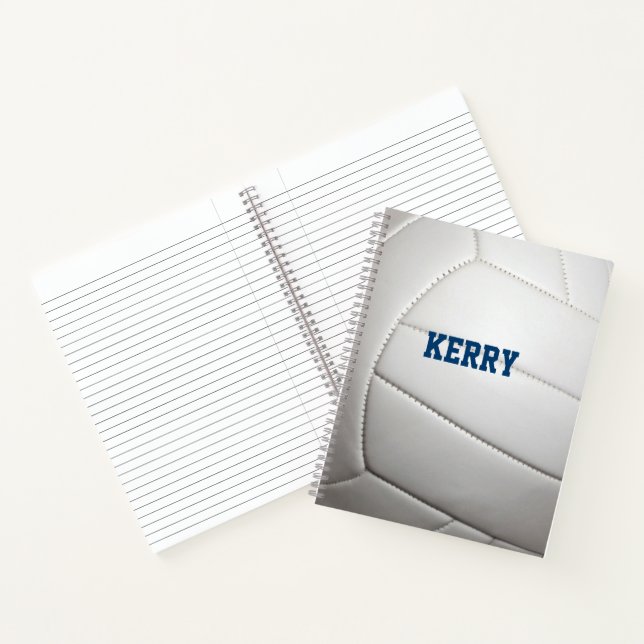 Volleyball Look Personalized Spiral Notebook (Inside)