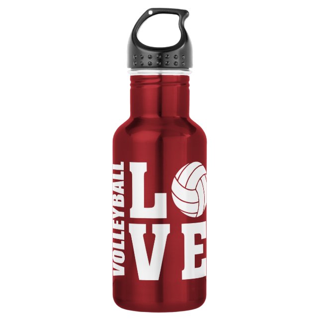 Volleyball Love 532 Ml Water Bottle (Front)