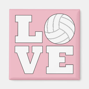 Volleyball Love Custom Colour Volleyball Magnet